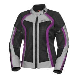 IXS Sport Femmes Veste Andorra-Air noir-gris-violet