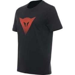T-shirt Dainese Logo noir-rouge fluo
